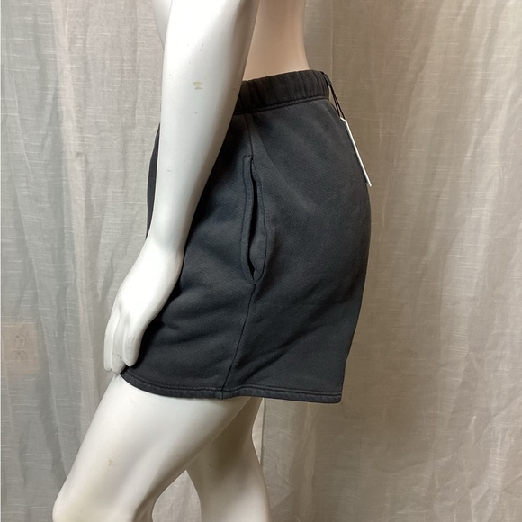 NWT Joah Brown Washed Black French Terry Sweat Shorts; Size: XS/S - Picture 5 of 9